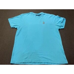 PSYCHO BUNNY Classic Crew Neck T-Shirt Size 6 Large‎ Light Blue